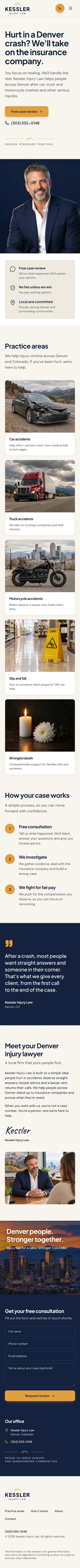 The same Ploy page on a phone, top to bottom, in one column.