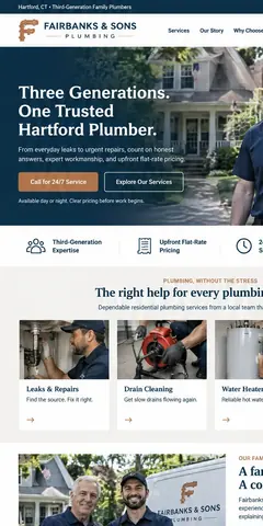 The top of the same plumber design in a phone-sized frame
